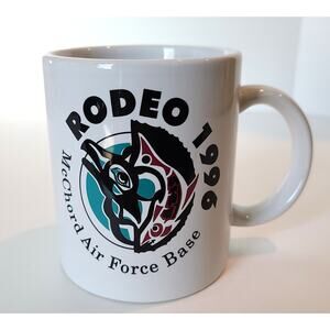 Mug 1996 Air Mobility Command Rodeo McChord AFB US Air Force USAF Ceramic 8oz